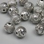 Bead insert finish, metal color silver, diameter 8mm±, hole diameter 1.9mm±, packaging 20 g ~14 pcs +
