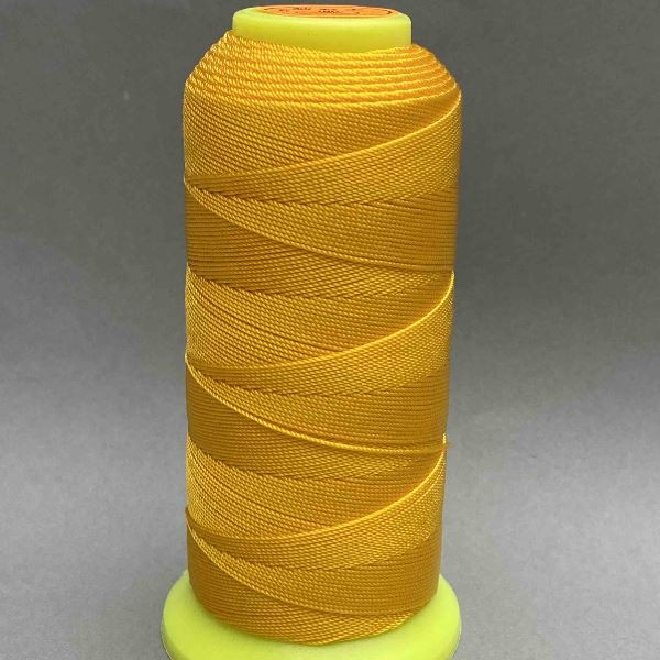 Orange Nylon Beading Thread, 0.9 mm diameter, capron for crafts, 300 m