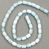 Aquamarine natural stone beads "barrel", diameter 6x9mm, length 39cm+