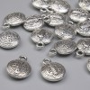 Pendant Saint Benedict Pendant in Silver Tone, diameter 13×10 mm ± packaged 20 g (~16 pcs)