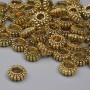 Bead Findings Gold Color Bead Inlay, 7x3 mm +/- hole, packaging 20 g (~41 pcs)