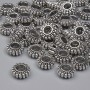 Bead finding insert color: silver metal, diameter 7x3 mm ± hole, diameter 2.8 mm ± packaging 20 g (~41 pcs)