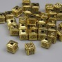 Gold Bead Inlay (Bead Insert) - 5x5 mm, hole 1.5 mm, packaging 20 g (~36 pcs)