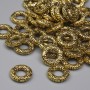 Gold Bead Inlay Finding, 8.5×2 mm, hole 3.5 mm, packaging 20 g (~50 pcs)