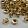 Bead Inlay Findings in Gold Color, 6.5×4 mm ± hole 2.8 mm, packaging 20 g (~37 pcs)