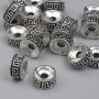 Bead End Cap Bead Inlay, metal color Silver, diameter 8×4 mm± hole, diameter 2.3 mm± packaging 20 g (~22 pcs)