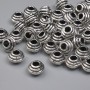 Bead findings inlay bead color metal silver, diameter 6x4.5 mm ± hole diameter 2.5 mm ± packaging 20 g (~42 pcs)