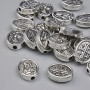 Bead Finding Inlay Bead, metal color Silver, diameter 10x8 mm± hole diameter 1.5 mm±, packaging 20 g (~23 pcs)