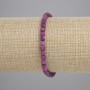 Bracelet, Faceted Ruby Cube 4×4mm +-, length 18cm+- with stretch