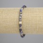 Sodalite Beaded Cube Bracelet 4.5×4.5 mm, 4.5x4.5 mm cubes, stretch 18 cm