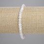 Adularia Bead-Quartz Faceted Cube 4x4mm+, length 18cm+, stretch bracelet