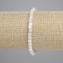 Adularia Bead-Cined Bracelet 4x4mm Cubes, 18cm length, stretch