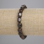 Bronzite Bead Faceted Bracelet, 7-12×7-8mm diameters, 18cm+-, stretch