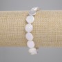 Bracelet Baroque Pearls with Petrol/Gasoline Hue, diameter 10.5-11×11 mm ±, length 18 cm ± (stretch)