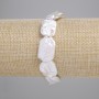 Bracelet Baroque Pearls with Petrolate Hue, diameter 18-21×13-14mm±, length 18cm± (stretch)
