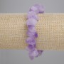 Amethyst Bracelet of Unpolished Stone, diameter 10-17×12-13, 5mm+-, length 18cm+- stretch