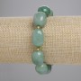 Jade Bead Bracelet, faceted, diameter 17-18x11, 5-13mm+- beads 3mm+-, length 18cm+- elastic