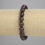 Garnet Bracelet Faceted Beads, 9mm diameter, 18 cm length, stretch