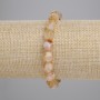 Bracelet Citrine Natural Stone Faceted Beads, 9x8 mm facets, 5mm+-, length 18 cm+- (stretch)