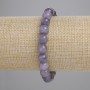 Iolite Bracelet Smooth Beads, 8mm diameter, 18cm length, stretch