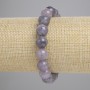Iolite Bracelet Smooth Round Beads, 10mm diameter, 18cm length, stretch