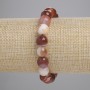 Agate Beaded Faceted Ball Bracelet, diameter 9.5mm+, length 18cm+, stretch