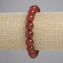 Carnelian Bracelet Smooth Beads, 10mm diameter, 18cm length, stretch