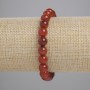 Carnelian Bracelet Smooth Beads, 8mm diameter, 18cm length, stretch