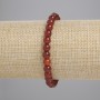 Carnelian Bead Bracelet, smooth round beads 6mm diameter, 18cm length, stretch