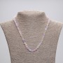 Morganite Beads Cube, 5x5mm diameter +-, length 45cm +- with clasp