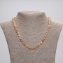 Citrine Necklace with Faceted Beads, 7×6 mm, 45 cm length with clasp