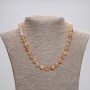 Citrine Necklace Beads, Faceted, 8x7mm, length 45cm ± with clasp