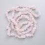 Rose Quartz Beads, natural stone chip on thread, diameter 6.5-13.5×3-7mm, length 76 cm