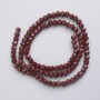 Czech Crystal Beads on Thread - Burgundy Matte Faceted Rondelle, 3.5×3 mm + -, Length 32 cm +