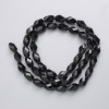 Beads Czech Crystal onThread Black Matte Faceted Diamond, diameter 9x5mm + -, thread length 41cm +