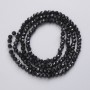 Beads Czech Crystal on thread black matte faceted ball, diameter 3mm + -, thread length 41cm +