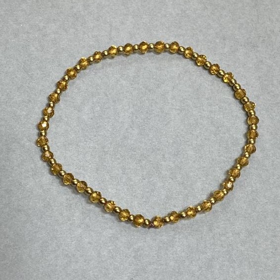 Bracelet Czech crystal faceted rondelle 3.5×2.5mm+- Hematite ball 2mm+-, length 18cm+- stretch