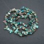 Chrysocolla Bead Strand, Nugget, 6x4 mm, 80 cm length +