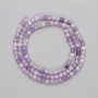 Lepidolite Beads Faceted Cube 3mm x 3mm ± on Thread, 38in+ length