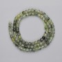 Prehnite Beads Grenaded Cubes 4x4mm ± on Thread, Length 38cm+