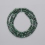 Malachite Beads Faceted Cube, 3x3mm+, on Thread, Length 39cm+