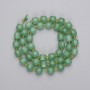  Jade Beads, Faceted Cube, Jadeite, diameter 6.5×6.5 mm, seed beads 3 mm, on a thread, length 38 cm+