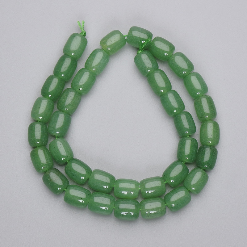 Jade Beads Barilo (Barillo) 10x8 mm on thread, length 37 cm