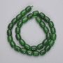 Chrysoprase Barrel Beads, 10x8.5 mm, on a thread, length 37 cm+