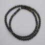 Sunstone Obsidian Beads, Smooth Round 4mm, on Thread, 38cm+