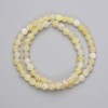 Yellow Frosted Agate Beads smooth rounds 6mm± on thread, length 35cm+