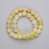 Yellow Frosted Agate Beads (Round) 10mm ± on thread, 36cm+ length