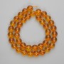 Citrene Beads smooth round beads 10mm ± on thread, length 37cm+