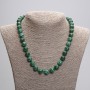 Malachite Beads smooth round beads 10mm diameter ±, length 45cm ± with clasp