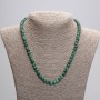 Malachite Beads Smooth Round 6mm, 45cm length with clasp